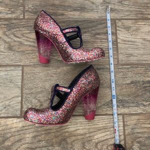 Irregular Choice Glitter T-strap Pumps *flawed